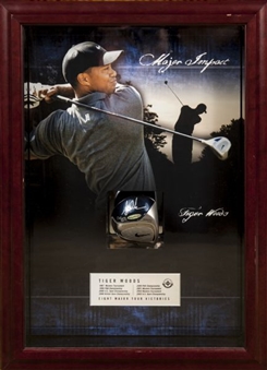 Tiger Woods Driver Signed 26 x20 Shadow Box Display With Driverhead (UDA)